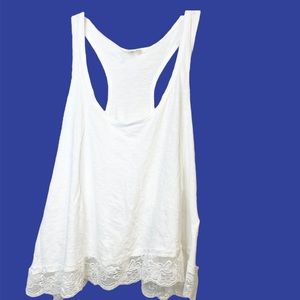 💛3/$10💛 White Splash’s Women’s Razorback Lace Bottom Camisole/ Tank Top